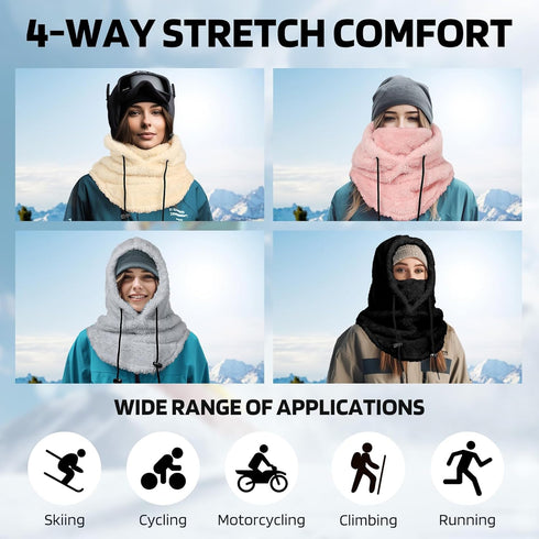 Balaclava, Winter Face Mask for Men Women Hat Neck, Windproof Fleece Ski Mask Warm Face Cover Scarf Sporty Street Fashion...